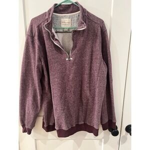 Weatherproof Vintage Womens XL Burgundy Heathered Quarter Zip Pullover Sweater